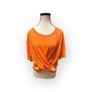 Women’s aerie Wrap Waist Orange Crop Top XL
